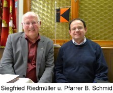 v.l. Diakon Siegfried Riedm�ller, Pfarrer. Bernhard Schmid - durch anklickenvergr��ern