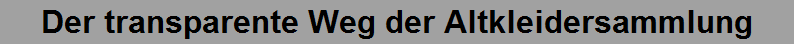 Der transparente Weg der Altkleidersammlung