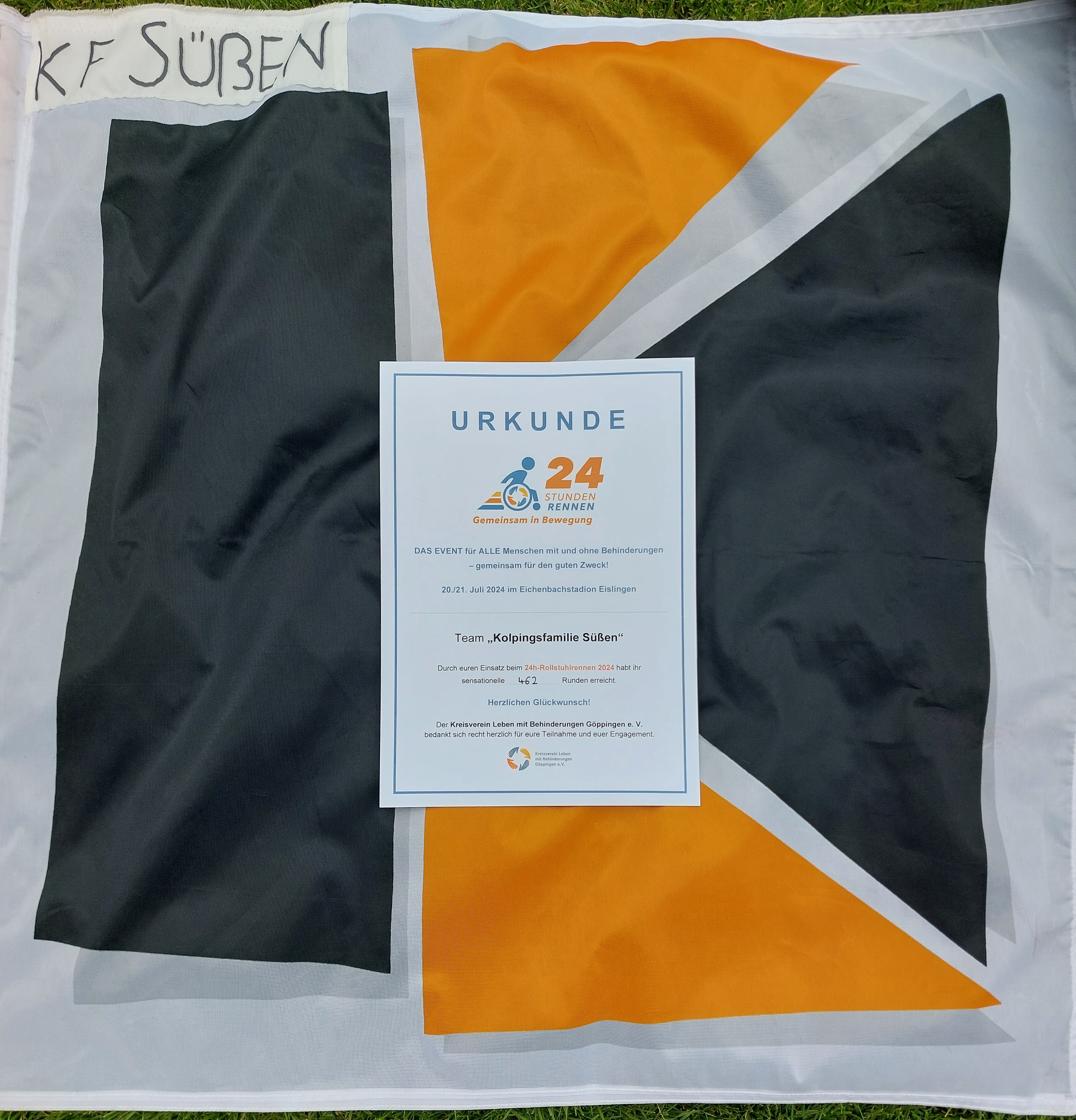24-Stunden Rollstuhlrennen - Urkunde